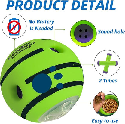 Interactive Puzzle Dog Treat Ball, Treat Dispensing Enrichment Dog Toys Ball, L, 3.94 in (10 cm)