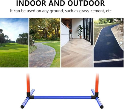 Dog Agility Equipment - Complete Dog Agility Course Backyard Set Including Tunnel & Obstacle Course, Professional Training Equipment for Dogs