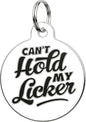 Bad Tags Personalized Dog and Cat ID Tags in 25+ Designs and 2 Sizes - 5 Lines of Custom Engraved Text - Funny Cute Personalized Pet Tags (Can't Hold My Licker, Large (1.25 inch))
