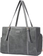 Fashion Dog Purse Pet Carrier Leather Bag for Small Dogs Cats Puppy, Portable Tote Bag Airline Approved Soft-Sided Carriers (Grey)