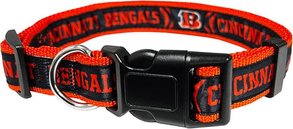 NFL Bengals Dog & Cat Collar - Shiny & Colorful Football Team Collar Licensed by The NFL