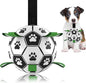 Dog Soccer Ball, Interactive Toys for Tug of War, Puppy Birthday Gifts, Tug Toy, Water Toy, World Cup Durable Balls for Small & Medium Size (6 inch)