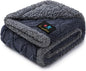 Luciphia Waterproof Pet Blanket, Liquid Pee Proof Dog Blankets for Sofa Bed Couch, Reversible Sherpa Fleece Furniture Protector Cover for Small Medium Large Dogs Cats,Dark Grey Medium（57" x 40"）