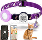 Breakaway Cat Collars with Bell Moons Stars Cute Kitty Adjustable Safe Kitten Collars with Pendant Glow in The Dark,Airtag Cat Collar, Air tag Safety Buckle (Purple)