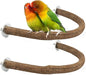 Rypet 2PCS Natural Wood Bird Perches for Cage,Wooden Parakeet cage Accessories,Parakeets Stand Perch,U Shape Parrot Perch Bird Stand Toys for Parakeet, Conure, Cockatiel, Budgie, Lovebirds S