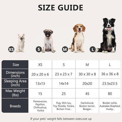 MIXJOY Orthopedic Dog Bed Comfortable Donut Cuddler Round Dog Bed Ultra Soft Washable Dog and Cat Cushion Bed (20''/23''/30''/36'') (36''x36'', Brown)