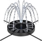 Solar Fountain Pump with Spray Height Adjustment, Upgrade Glass Solar Bird Bath Fountains with 6 Nozzles, Outdoor Solar Water Fountain Pump for Bird Bath, Garden, Pool, Pond