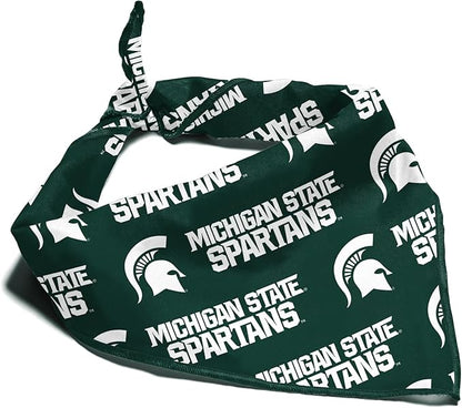 Michigan State Spartans Officially Licensed Bandana for Dogs and Cats | Fits Pets Great Gift Idea | Easy-to-Tie (Large, 28")