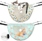 Unittype 2 Pieces Cat Cage Hammock Hanging Pet Bed Double Layer Soft Plush Hanging Pet Comfortable Hammock Bed for Indoor Kitten Ferret Hamster Rabbit or Small Animals, 2 Styles(Pineapple)
