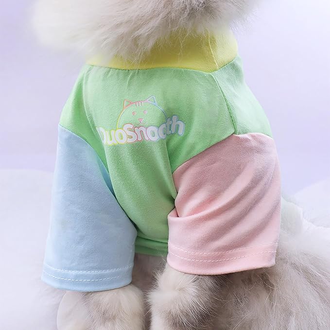 Custom Dog Shirt,Personalized Pet Apparel with Name Text Photo Image,Lightweight Breathable Puppy Kitten Cotton Vest for Small Medium Large Dogs Cats,Puppy Gift (Dopamine Yellow, Small)