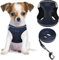 YIMEIS Dog Harness and Leash Set, No Pull Soft Mesh Pet Harness, Reflective Adjustable Puppy Vest for Small Medium Large Dogs, Cats (Navy & Black, Medium (Pack of 1)