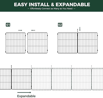 FXW MiniPaws Unleashed Dog Playpen, Expandable & Portable Design for Yard, RV Camping and Indoor Use, for Puppies and Small Dogs, 24-inch 24 Panels