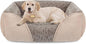 INVENHO Large Rectangle Orthopedic Dog Bed for Medium Small Dogs, Washable Soft Calming Puppy Sleeping Cuddler With Anti-Slip Bottom L(30"x24"x9")