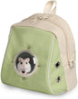 Hamster Carrier, Suitable for Sugar Gliders, Rats, Parrots and Other Small Pets, Breathable Bird Backpack with Transparent Spacecraft (Green)