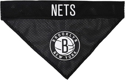 Pets First NBA Dog Bandana - Brooklyn Nets Reversible Pet Bandana. 2 Sided Home & Away Sports Bandana with a PREMIUM Embroidery TEAM Logo, Small/Medium