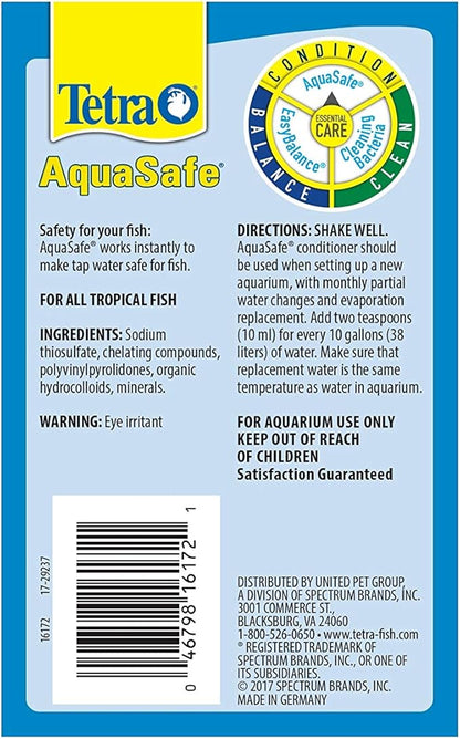 Tetra 16172 AquaSafe Fish Tank Water Conditioner, 8.45 fl oz