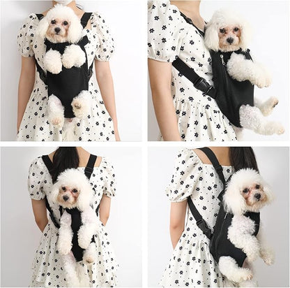 Adjustable Pet Carrier Backpack - Dog, Puppy & Cat Carrier for Travel, Hiking & Car - Front Carrier & Backpack in One