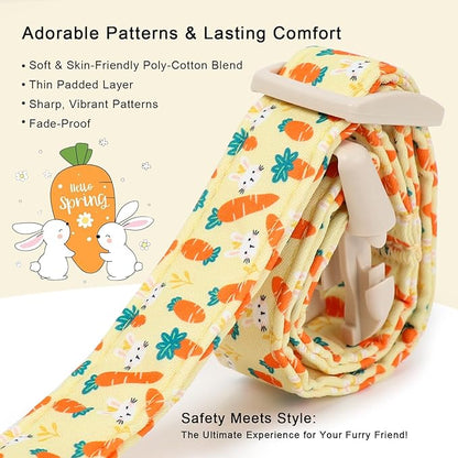 Easter Dog Collar for Medium Dogs - Cute Carrot Bunny Easter Collars for Boy Girl Dogs, Lightweight Adjustable Yellow Cartoon Holiday Dog Collar M