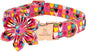 Lionheart glory Easter Dog Collar with Flower Carrot Print Dog Collar Girl Soft Durable Adjustable Puppy Gift Collar Bows Spring Collar Dog Flower