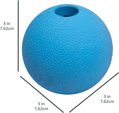 Amazon Basics Interactive Bouncy Durable Rubber Dog Toy Balls, 3 inch, Blue, Orange, Pack of 2
