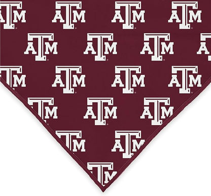 Texas A&M Aggies Officially Licensed Bandana for Dogs and Cats | Fits Pets Great Gift Idea | Easy-to-Tie (Small, 13")