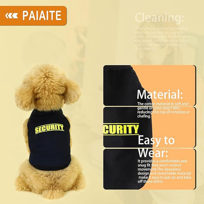 Discover Cozy Cotton Canine Wear: Soft, Lightweight, and Breathable Dog Shirt Vest with Eye-Catching Graphics(Security), Keeping Your Furry Friend Warm and Comfy! Grey 3XL