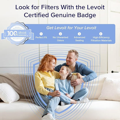 LEVOIT Air Purifiers for Home Large Room Up to 1733 Ft² With HEPA Sleep Mode, AHAM VERIFIDE, Auto Mode, Air Quality Monitor, Smart WiFi, 3-in-1 Filter For Pet Allergy, Smoke, Dust, Core 400S-P, Black