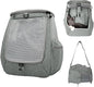 Travel Cat Navigator Carrier Bag - Premium Cat Backpacks for Carrying Cats, Travel, Hiking, Outdoor Use - Grey Mesh Backpacks for Small, Medium, Large Cats up to 25 LBS with Side Pockets, Zipper Clips