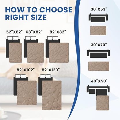 Waterproof Dog Bed Cover, Non-Slip Dog Blanket for Couch, Couch Covers for Dogs Washable, Pet Blanket for Furniture, Pet Bed Mat for Sofa, Car, Pet Supplies (52x82 Inch, Khaki)