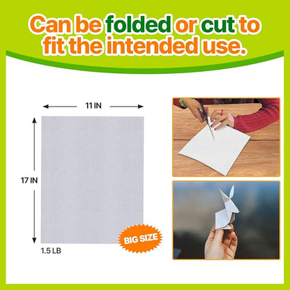 TORTO9 Cage Liner Sheets for Birds – 120 Pack, 11 x 17 in, 1.5 lb | Acid-Free & Non-Toxic Paper | Safe Pet Bedding, Craft Supply, Packing & Shipping Use