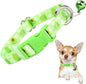 Small Dog Collar with Bell - Durable Nylon Collar for Small Breeds,Adjustable Cute Fruit Pattern Collar for Chihuahua Pomeranian Yorkie, Heavy-Duty for Active Puppie（Avocado S）