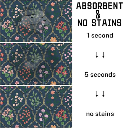 Absorbent Pet Dog Bowl Mat for Food and Water, Pet Cat Food Feeding Mat with Non Slip Rubber Backing, Dog Food Mats for Floors Waterproof, 12"x20"
