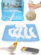 Disposable Bird Cage Liners - Clear Plastic Parakeet Liner Bags - 100 Pcs Universal Film for Finches, Canaries, Cockatiels