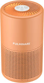 FULMINARE Air Purifiers for Home Bedroom H13 True HEPA Air Purifier, 3 Speeds, Timer, 24dB Quiet Air Cleaner With Night Light, Portable Small Desk Air Purifier for Smoke, Kitchen, Office, Lava Orange