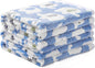 1 Pack 3 Blankets Super Soft Fluffy Premium Cute Elephant Pattern Pet Blanket Flannel Throw for Dog Puppy Cat Blue Medium(30x20 inch)