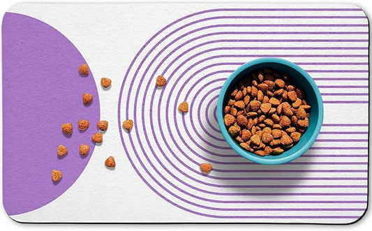 Dog Food Mats for Floors Waterproof, Cat Water Bowl Mats Pet Feeding Absorbent Mat Placemats for Food and Water Bohemia 16 * 24 inch