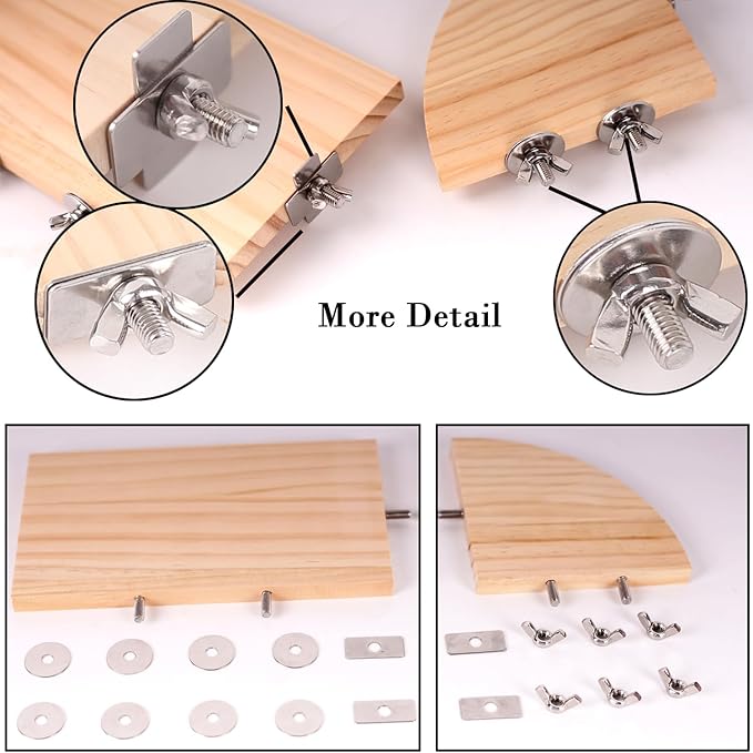 Bird Perch Platform Stand,Wood Perch Bird Platform Parrot Stand Playground Cage Accessories for Small Anminals Rat Hamster Gerbil Rat Mouse Lovebird Finches Conure Budgie Exercise Toy
