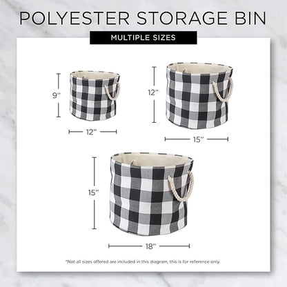 Bone Dry Pet Storage Collection Collapsible Bin, Small Round, Off-White