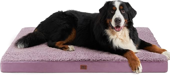 EHEYCIGA Orthopedic XXL Dog Beds for Jumbo Dogs with Removable Washable Cover, Fog Purple, 50x36