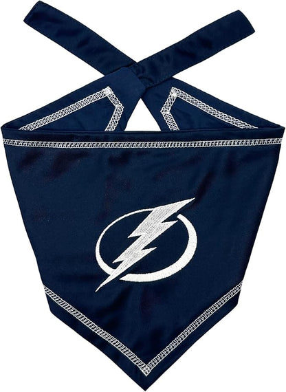 Pets First NHL Tampa Bay Lightning TIE Bandana, Size Small/Medium. Dog Bandana Scarf Bib for Pet Cat Dog. The Ultimate Game-Day, Party Bandana
