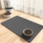 MontVoo-Absorbent Pet Feeding Mat-No Stains Pet Mat for Food and Water Bowl-Quick Dry Cat & Dog Food Mat Water Dispenser Mat-Pet Supplies Mat-Dog Water Bowl Mat for Messy Drinker,（Darkgrey,16"x24"）