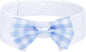 Segarty Dog Bow Tie for Neck Girth 12.6-15.7in, Adjustable Light Blue Plaid Bowtie Collar, Large Pet Necktie Tuxedo Comfortable Cotton Boy Pets Grooming Accessory Formal Wedding Holiday Birthday Party