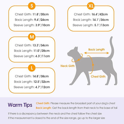 SUNFURA Hair Sticky Cat Clothes, Cat Sweater for Cats Only, 4-Legged Fleece Sweaters Kitten Pajamas Reduce Shedding Fur, Warm Pullover Shirts for Cats, Pink XL