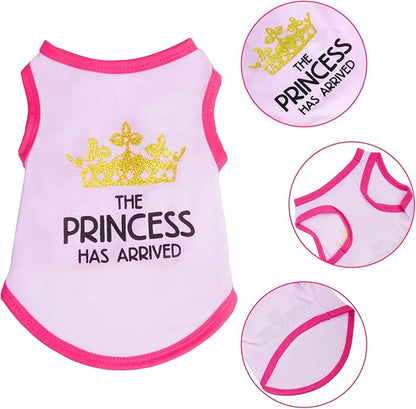 4 Pack Dog Shirts Summer Printed Puppy Clothes Cute Sleeveless Pet T Shirts Dog Clothes for Small Medium Dogs Cats Girl(M)