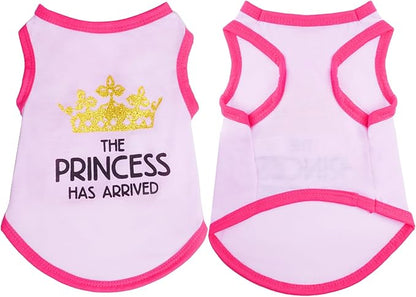 4 Pack Dog Shirts Summer Printed Puppy Clothes Cute Sleeveless Pet T Shirts Dog Clothes for Small Medium Dogs Cats Girl(M)