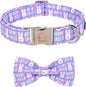 MR. CHUBBYFACE Easter Dog Collar Rabbit Puppy Collar with Bow, Adjustable Pet Collar Bowtie for Small Medium Large Dogs