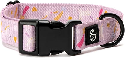 Lucy & Co. Unicorn Magic Dog Collar - Durable Lightweight Designer Collar for Pets - Adjustable Metal Safety Buckle (Small, Purple & Pink Unicorns)