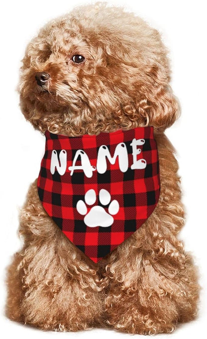 Custom Dog Bandana Add Your Text Photo Name Personalized Neckwear Bandanas Soft Customized Pet Scarf with Your Design Funny Gifts for Cat Dog Pet Style 01