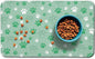 Dog Food Mat, Absorbent Water Bowl Mats Cat Pet Feeding Placemats Green 12 * 20 inch