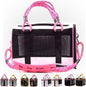 Buddy's Best Airline Approved Pet Carrier – White & Pink Heavy Duty, Fits Under Seat, TSA Compliant, Ventilated Mesh Design w/Waterproof Base & Reflective Safety Strips